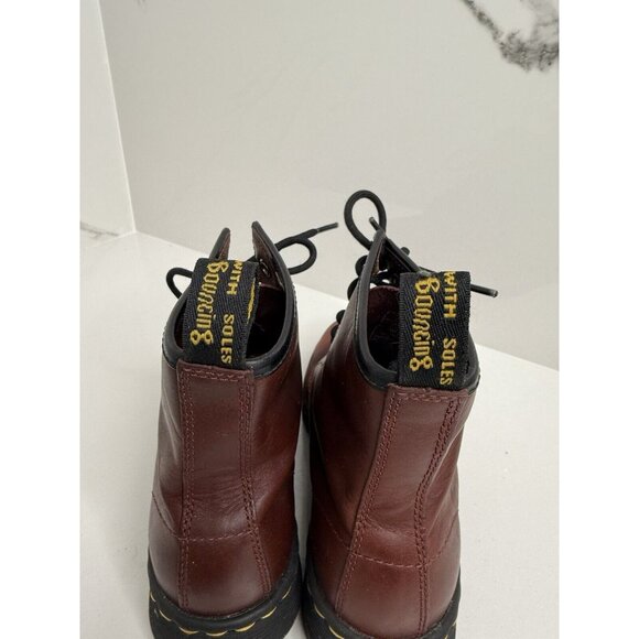 Dr Martens Newton 8 Eye Leather Lite Boots- Red Burgundy - Women’s Size 7US 38EU - Picture 6 of 12